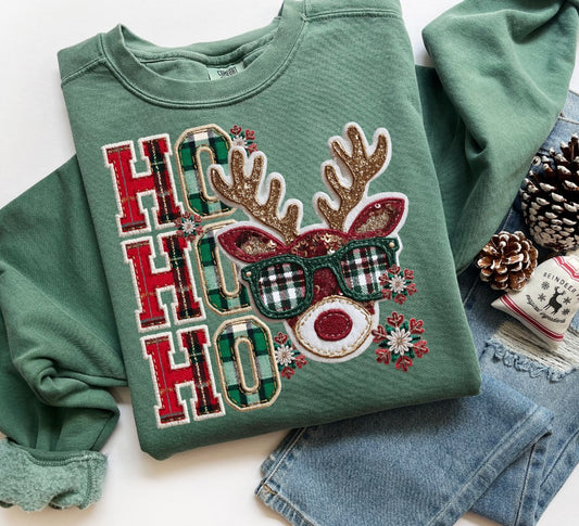 HO HO HO Reindeer ~ SAG25 ~ DTF Transfer