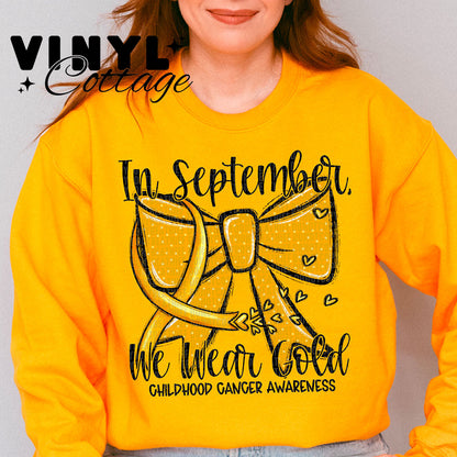 In September We Wear Gold ~ Childhood Cancer Awareness ~ DTF Transfer