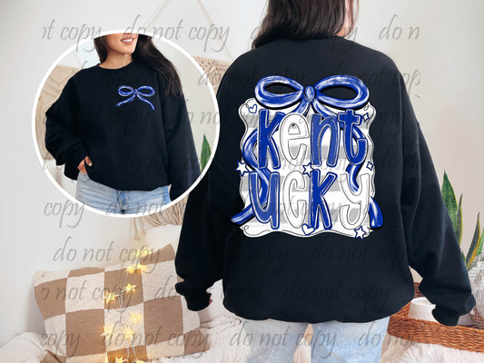 Kentucky Bow Back Design with Pocket Design ~ 25LD06 ~ DTF Transfer