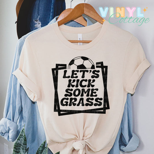 Lets Kick Some Grass Soccer ~ HTV Transfer ~ TR979