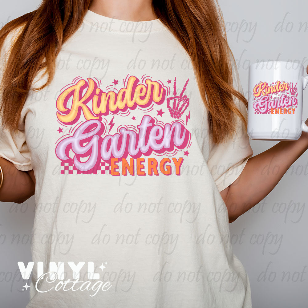 School Grade Energy Pink ~ Multiple Grades Available ~ DTF Transfer