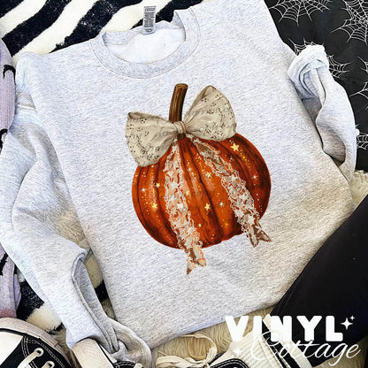 Lace Coquette Pumpkin ~ DTF Transfer