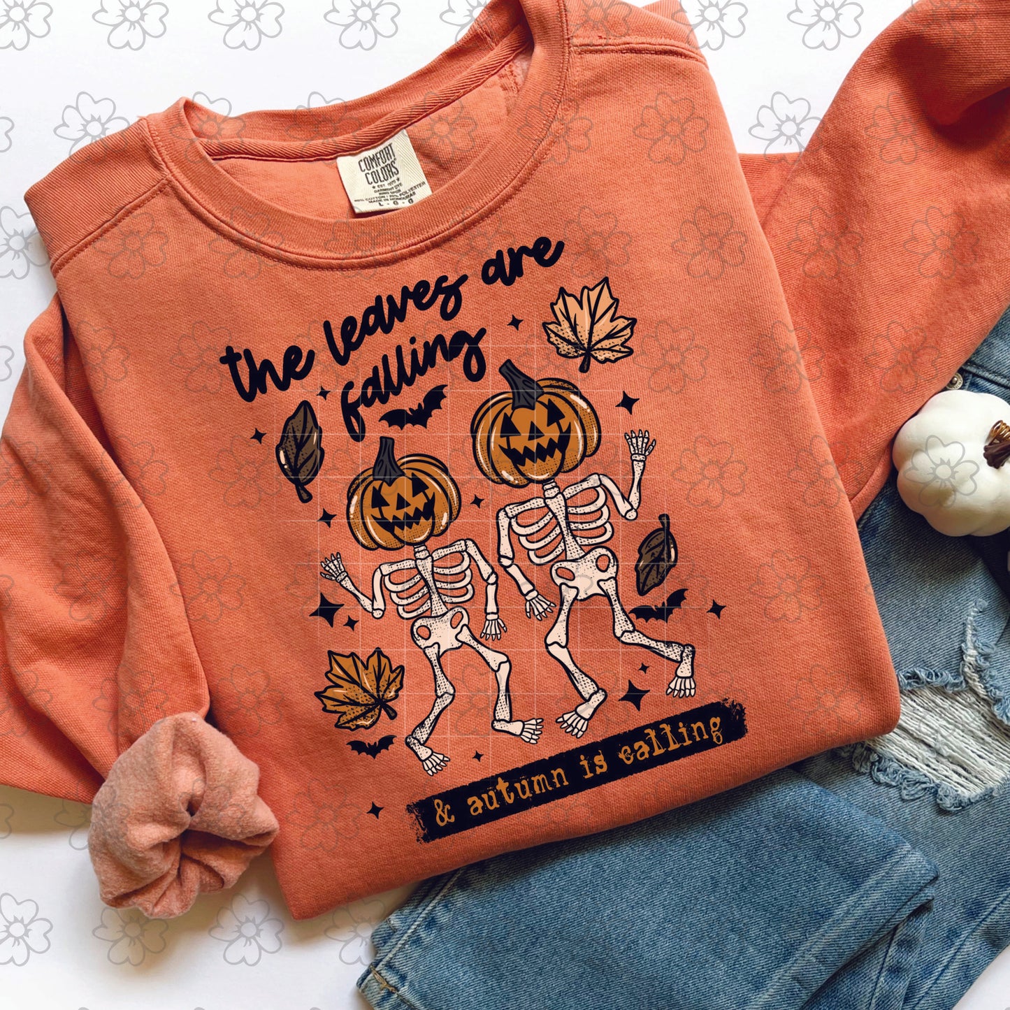 Leaves Are Falling Skellies ~ 25CSC09 ~ DTF Transfer