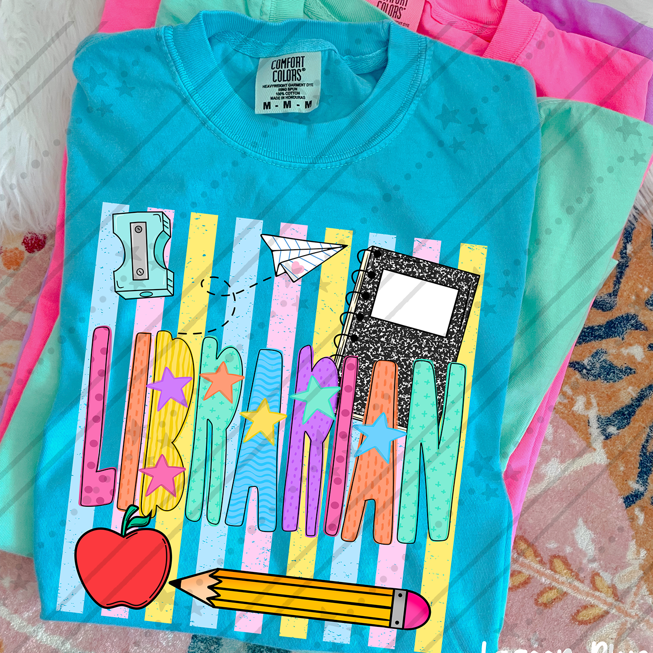 Librarian School Stripes ~ CCo26 ~ DTF Transfer