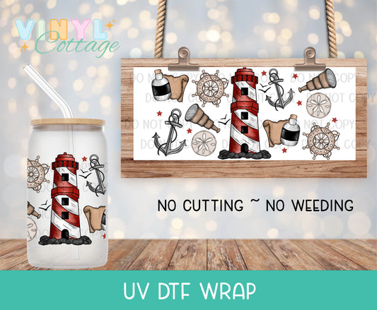 114UV ~  UV DTF Wrap ~ Summertime Lighthouse