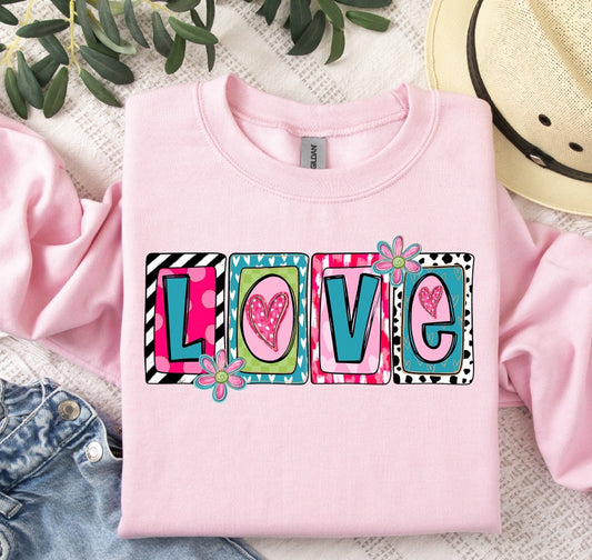 Love Box Letters ~ DTF Transfer