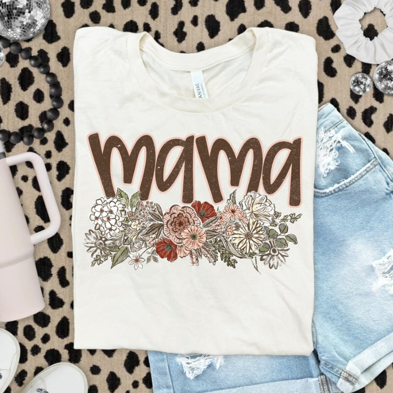 Mama ~ Vintage Floral ~ SAG26 ~ DTF Transfer