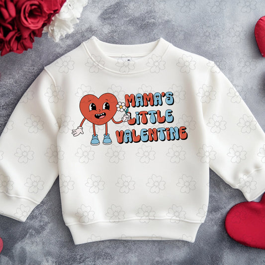 Mamas Little Valentine Blue ~ 26CF01 ~ DTF Transfer
