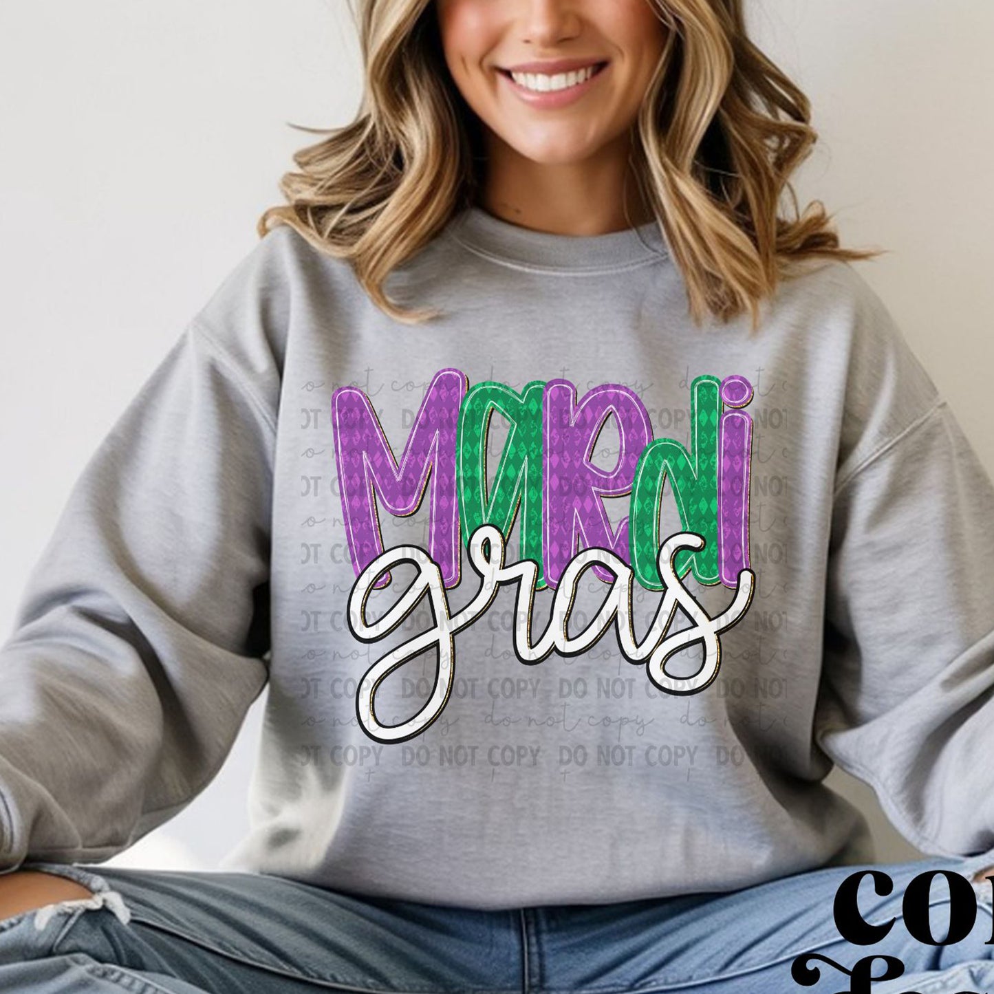 Mardi Gras 1 ~ 25COR12 ~ DTF Transfer