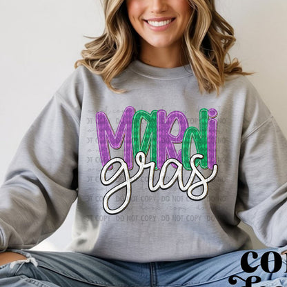 Mardi Gras 1 ~ 25COR12 ~ DTF Transfer