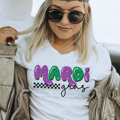 Mardi Gras 2 ~ 25COR12 ~ DTF Transfer