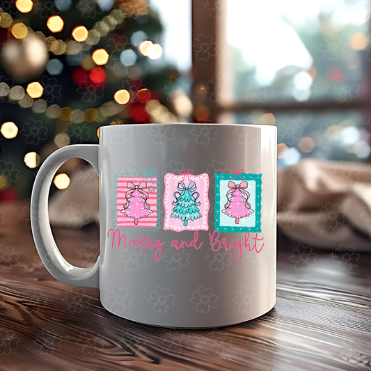 Merry and Bright Trio ~ 25SAG ~ UV DTF DECAL