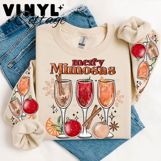 Merry Mimosas ~ Front Design Only ~ DTF Transfer