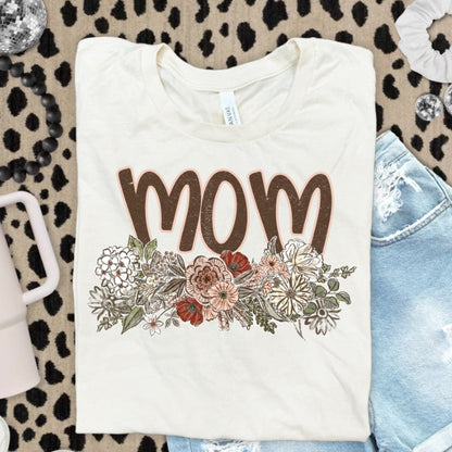 Mom ~ Vintage Floral ~ SAG26 ~ DTF Transfer