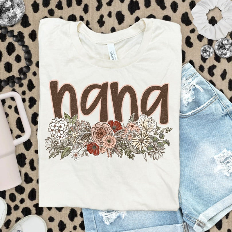 Nana ~ Vintage Floral ~ SAG26 ~ DTF Transfer