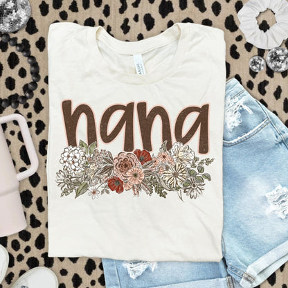 Nana ~ Vintage Floral ~ SAG26 ~ DTF Transfer