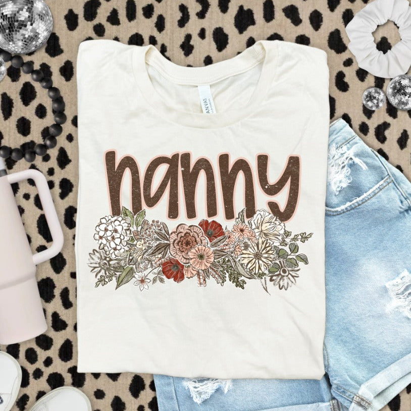 Nanny ~ Vintage Floral ~ SAG26 ~ DTF Transfer