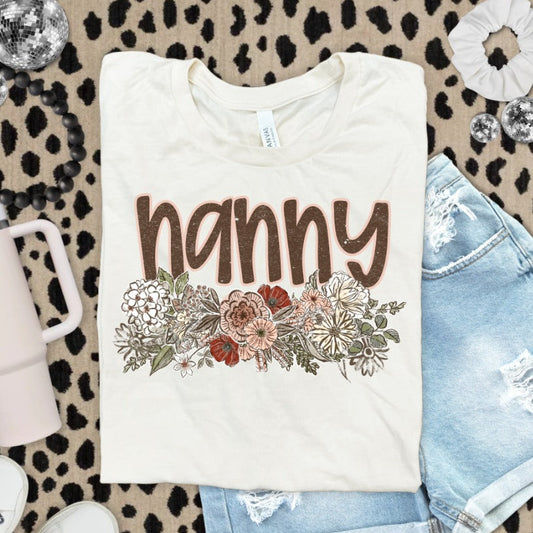 Nanny ~ Vintage Floral ~ SAG26 ~ DTF Transfer