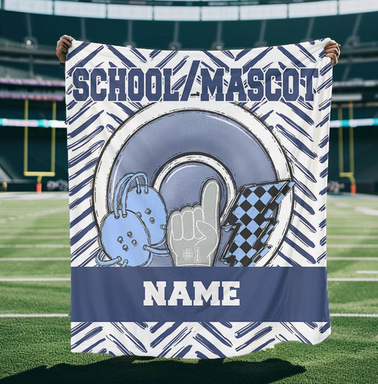 Wrestling Blanket ~ Navy