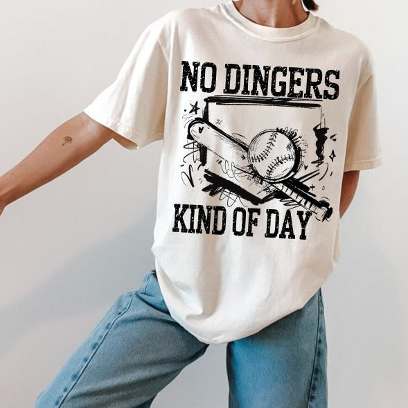 No Dingers Baseball/Softball ~ SAG26 ~ DTF Transfer