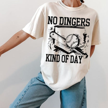 No Dingers Baseball/Softball ~ SAG26 ~ DTF Transfer
