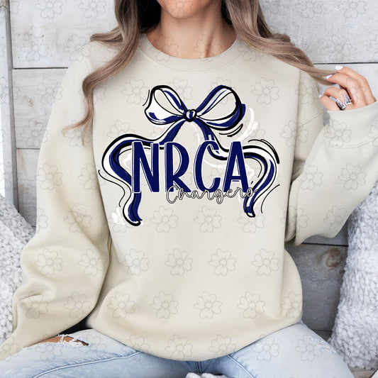 NRCA Chargers Navy and White Ribbon ~ SAG25 ~ DTF Transfer