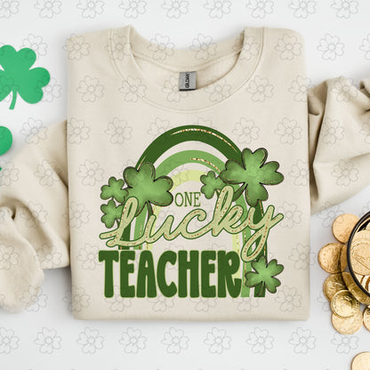 One Lucky Teacher ~ SAG26 ~ DTF Transfer