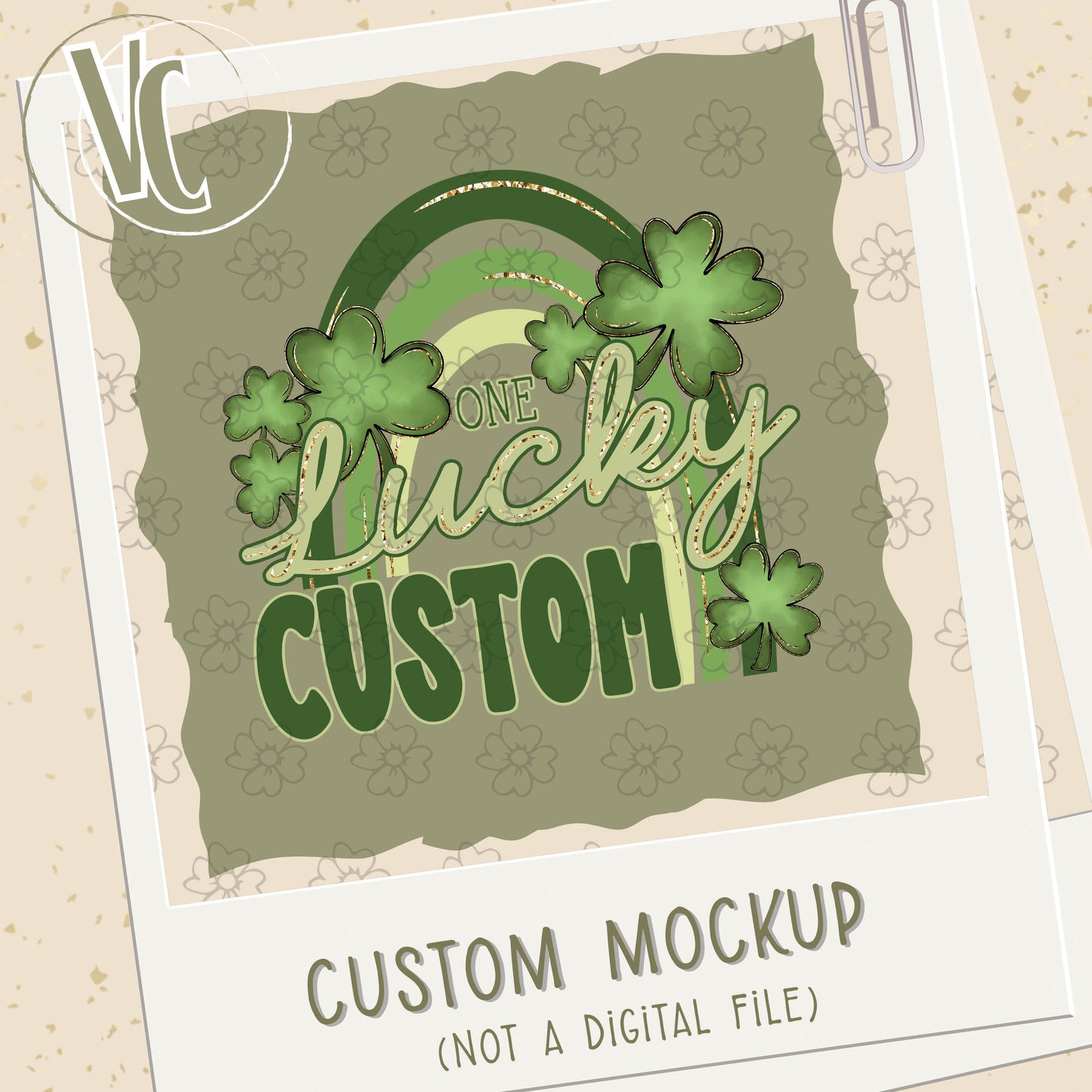 Design Fee/Mockup ~ One Lucky Rainbow Name ~ SAG26