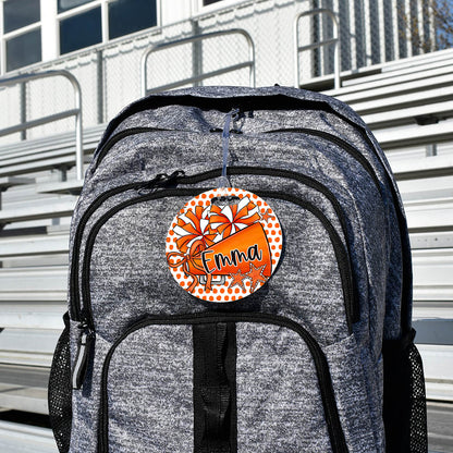 Cheer Megaphone Polka Dot Bag Tags