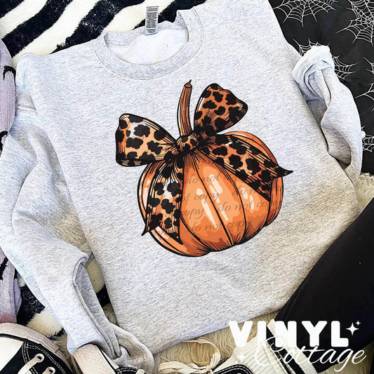 Cow Spots Coquette Pumpkin ~ DTF Transfer
