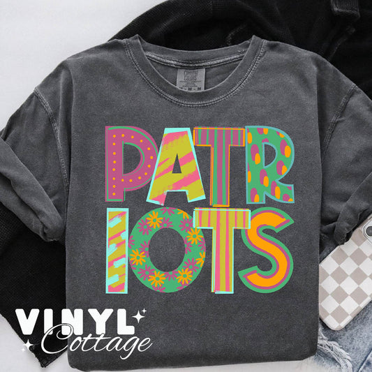 Patriots ~ Playful Patterns ~  DTF Transfer