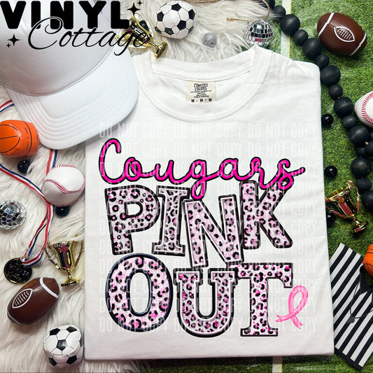 Pink Out ~ Cougars ~ DTF Transfer