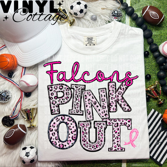Pink Out ~ Falcons ~ DTF Transfer