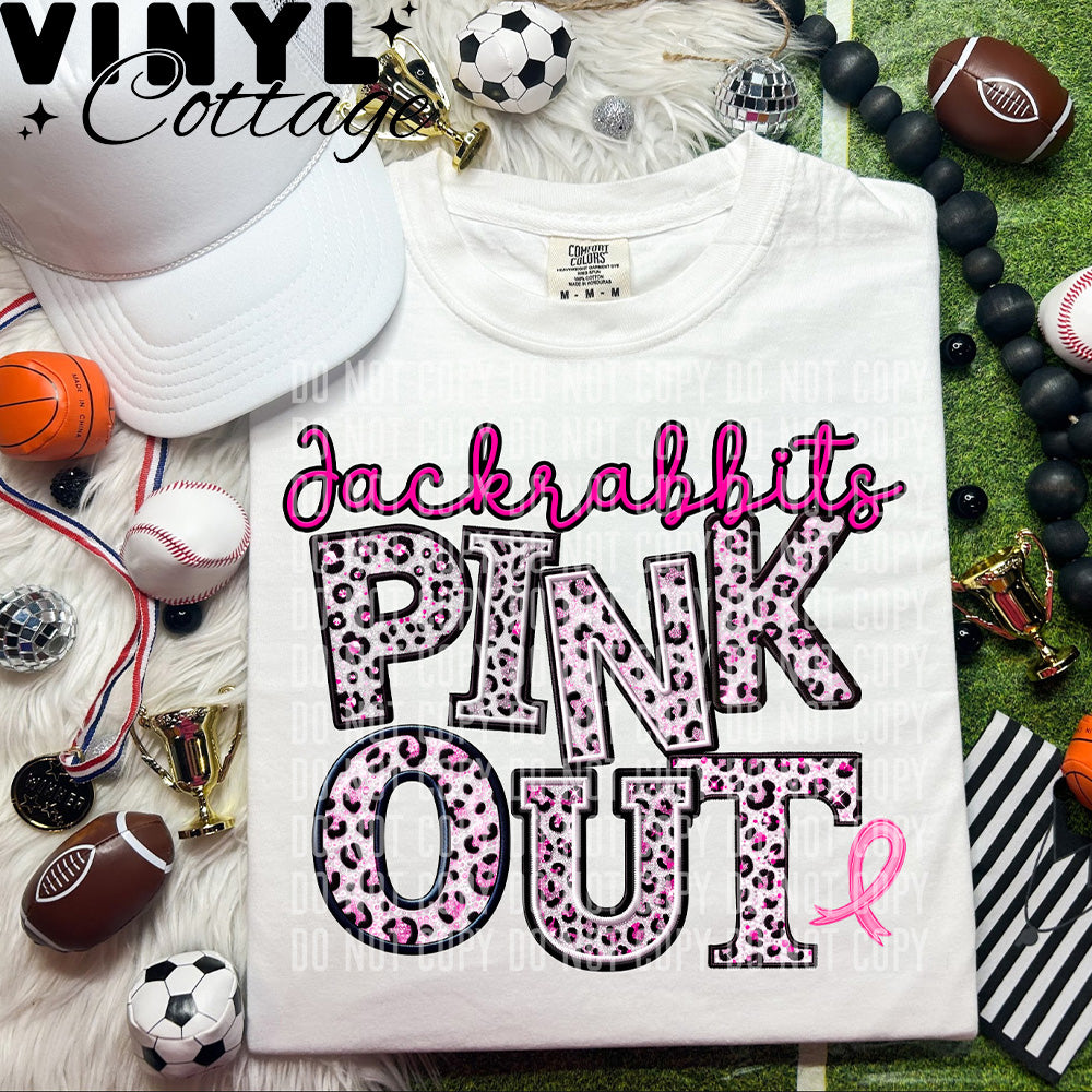 Pink Out ~ Jack Rabbits ~ DTF Transfer