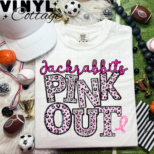 Pink Out ~ Jack Rabbits ~ DTF Transfer