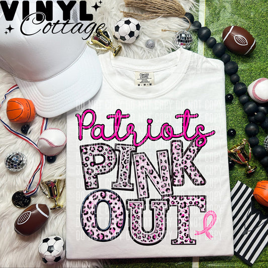 Pink Out ~ Patriots ~ DTF Transfer