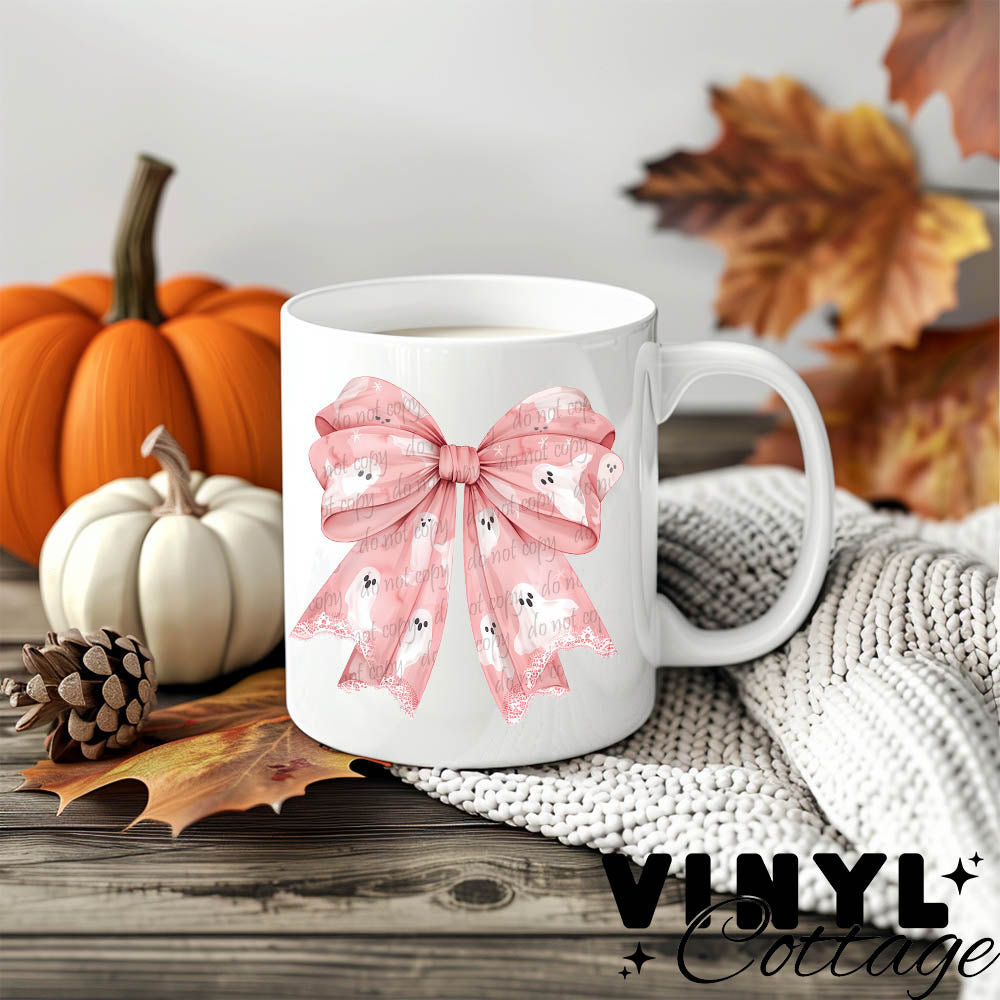 Pink Ghostie Coquette ~ UV DTF DECAL