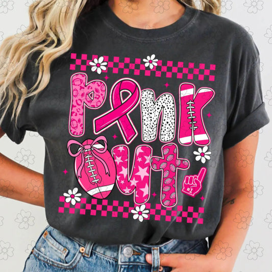 Pink Out Football ~ 25ETS08 ~ DTF Transfer
