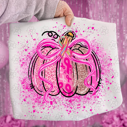 Pink Pumpkin Splatter ~ 25ETS08 ~ DTF Transfer