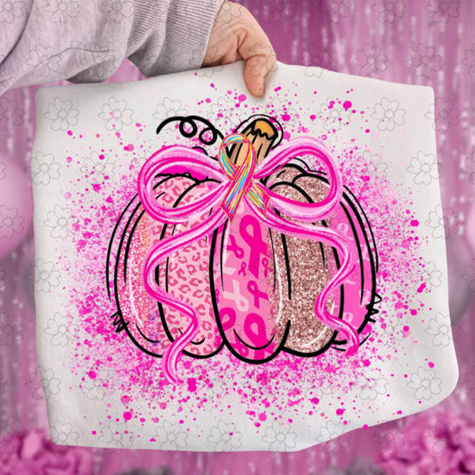 Pink Pumpkin Splatter ~ 25ETS08 ~ DTF Transfer