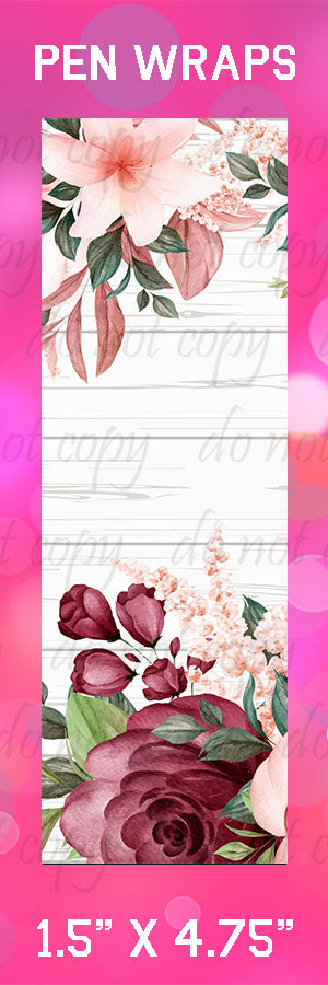 Pen Wraps ~ Floral