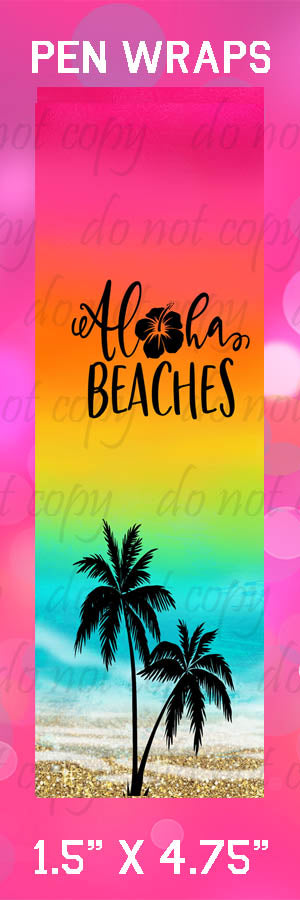 Pen Wraps ~ Bright Beach