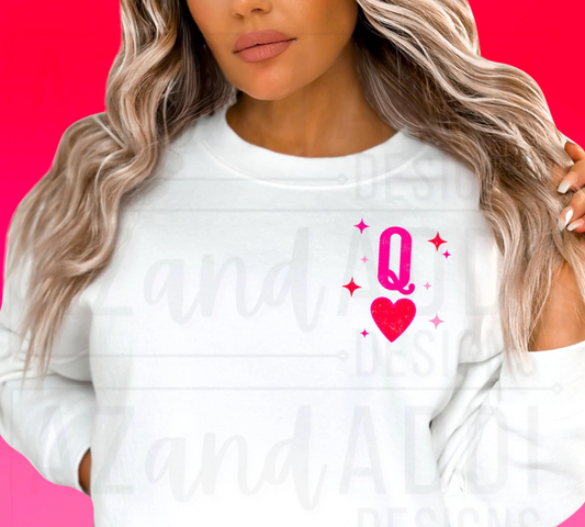 Queen Of Hearts Pocket ~ 26ETS01 ~ DTF Transfer