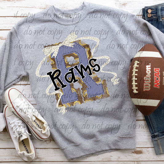 Rams ~ Leopard Prepster ~ 25SAG ~ DTF Transfer