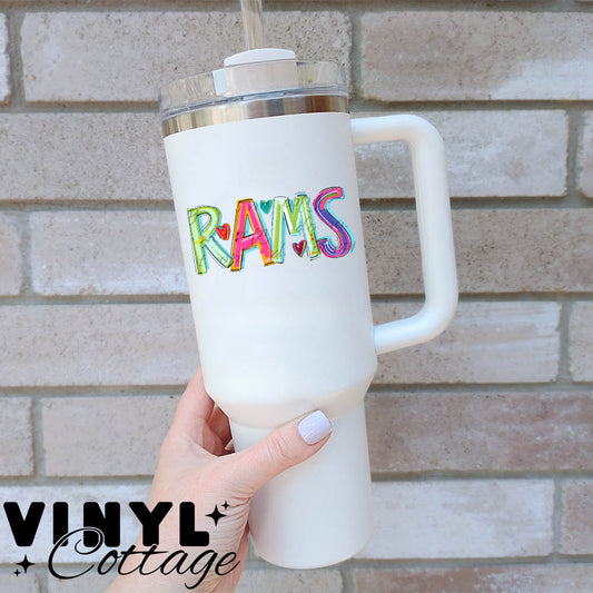 Rams ~ Cheery Mascot ~ UV DTF DECAL
