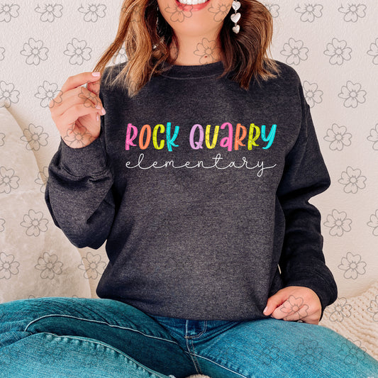 Rock Quarry Elementary ~ Bright Lines ~ COR ~ DTF Transfer