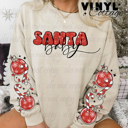 Santa Baby ~ Sleeve Image ~ DTF Transfer