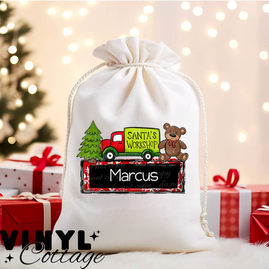 Santa's Workshop Name Plate ~ DTF Transfer