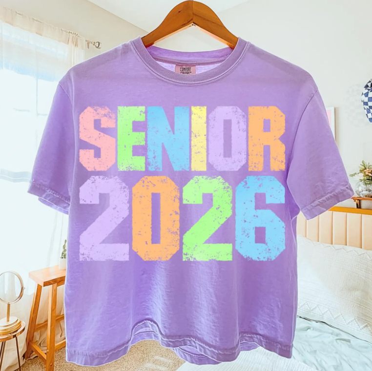 Senior 2026 Pastel Distressed ~ 25ETS08 ~ DTF Transfer