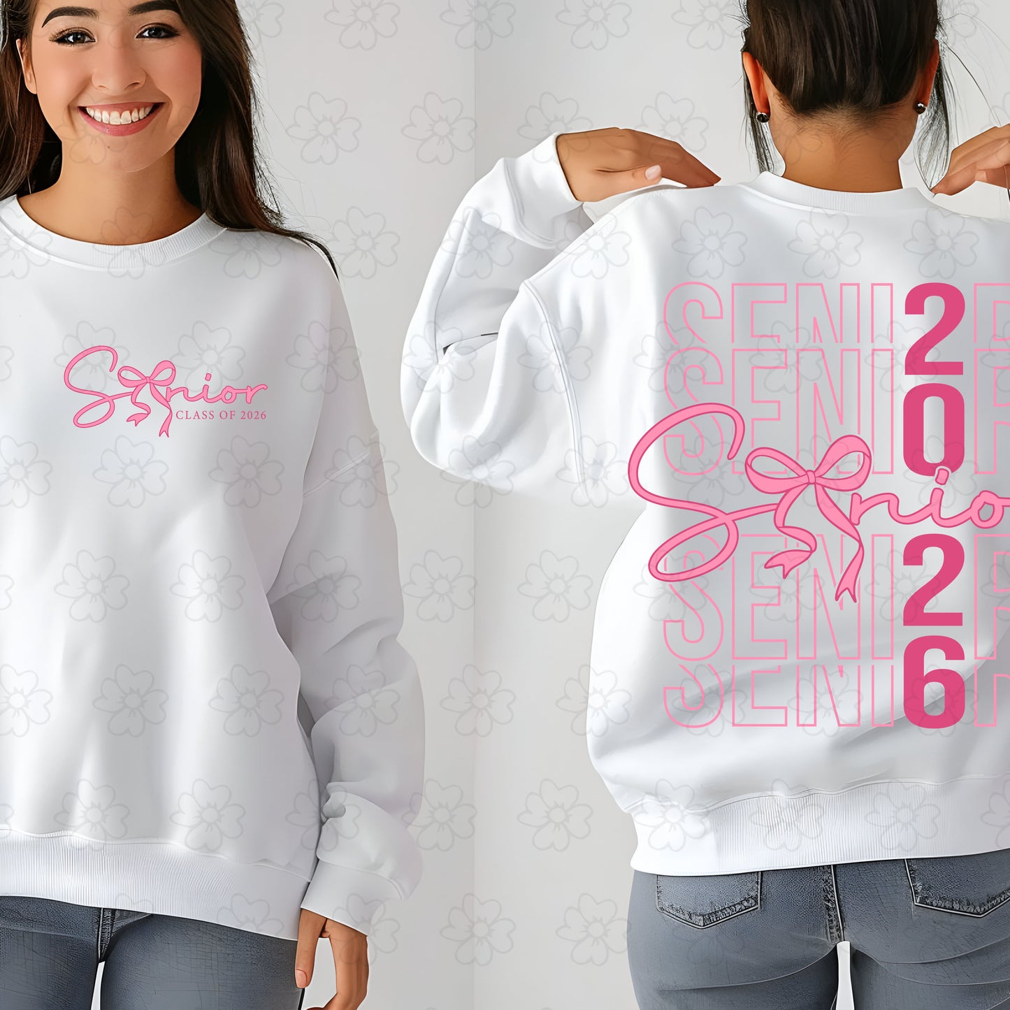 Senior 2026 Pink Coquette ~ 25ETS07 ~ DTF Transfer